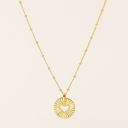 Heart Light Necklace Gold